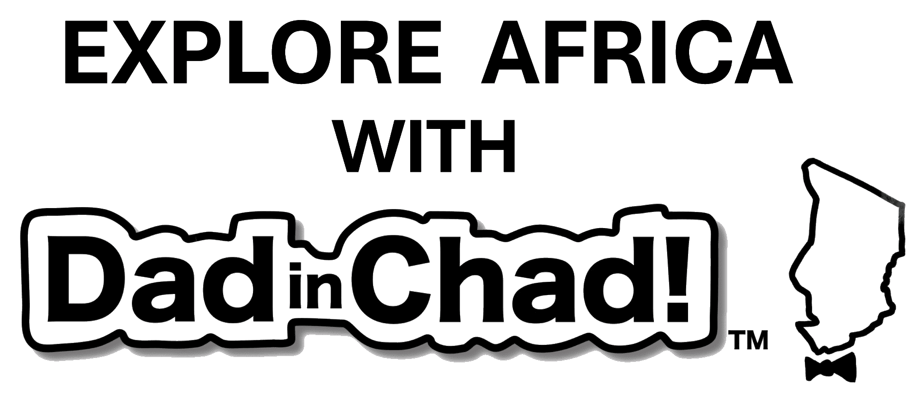 A black and white image of the words " more africa with inchad ".