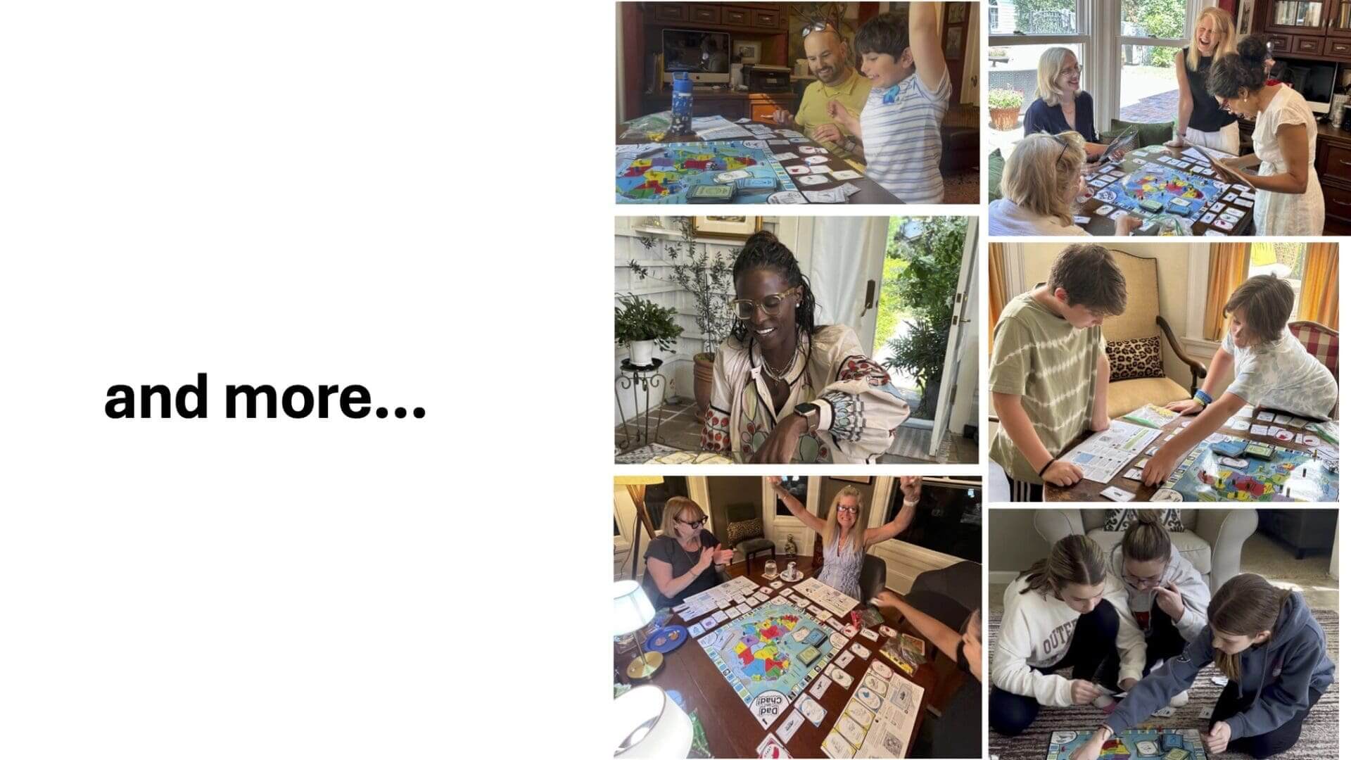 People playing board games together at home.
