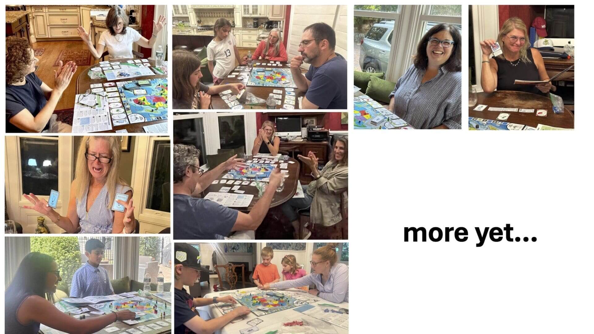 People playing board games at home gathering.